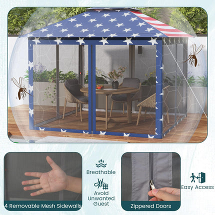 Goplus11 ft × 11 ft Pop up Gazebo w/Mesh Netting Sidewalls Vented Top & Drainage Holes