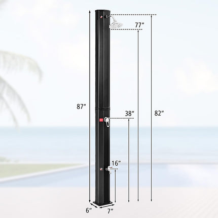 Goplus 9.3 Gallon Solar Heated Outdoor Shower