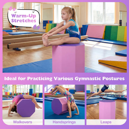 Goplus 24.5” x 26” Octagon Gymnastics Mat w/Waterproof Zippered Cover & Thick Filling