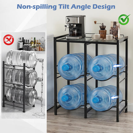 Goplus 18.9 L Water Jug Holder for 4 Bottles ( Large Top Shelf )