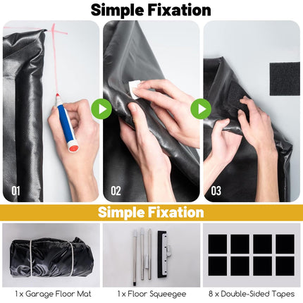 Goplus Garage Floor Mat, 22’ x 9’ Garage Mat for Under Car, Waterproof Protection from Snow Rain Mud