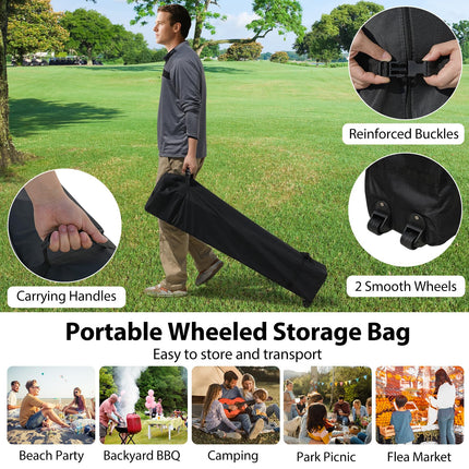 Goplus 10 x 10 Pop Up Canopy with 1 Sidewall and Wheeled Bag