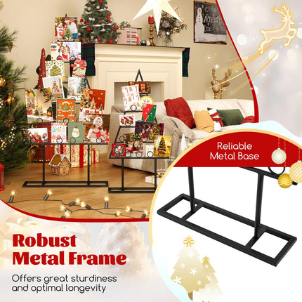 Goplus 2 Pack Christmas Tree Photo Holder with 36 Round Clips