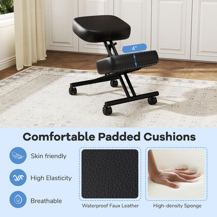 Goplus Kneeling Chair w/Adjustable Height & Thickened Sponge Cushion