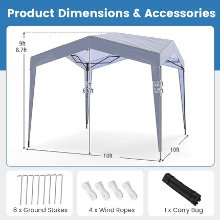 Goplus 10 x 10 FT Outdoor Pop up Canopy Tent | Irregular Folding Commercial Tent for Party