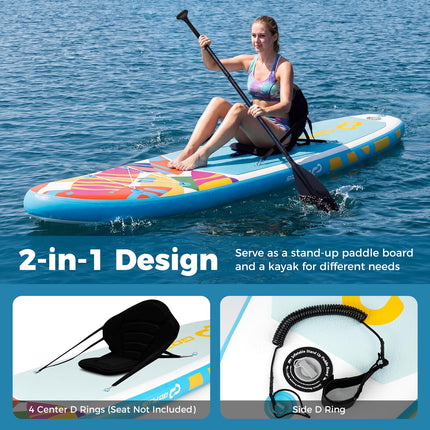 Goplus 11FT Inflatable Stand Up Paddle Board with Accessory Pack