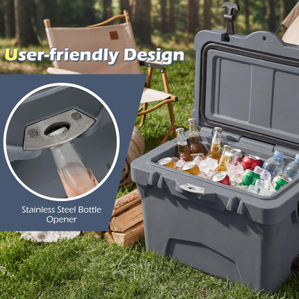 Goplus 20QT Insulated Ice Chest w/Portable Handles & Cup Holders for Drink