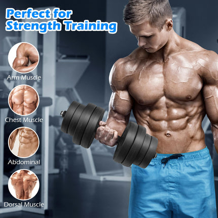 Goplus Adjustable Dumbbells, 3 in 1 Convertible 66 LBS Free Weights with Connectors