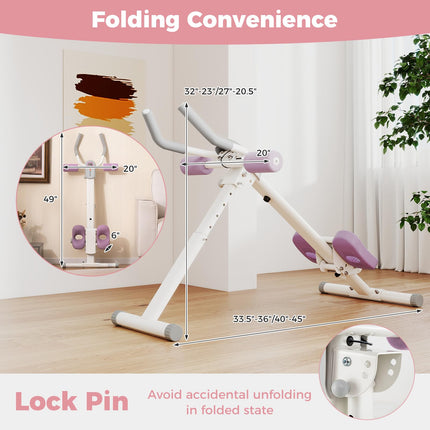 Goplus Foldable Ab Workout Equipment with Knee Protection