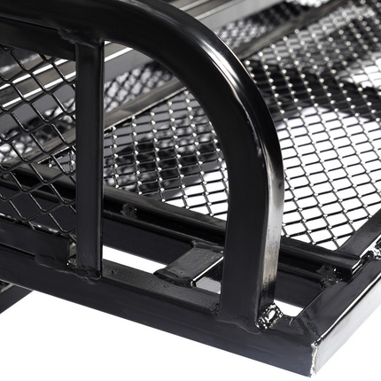 Goplus Universal ATV Front Cargo Basket and Rear Drop Rack Set Luggage Carrier Steel Mesh Surface - GoplusUS