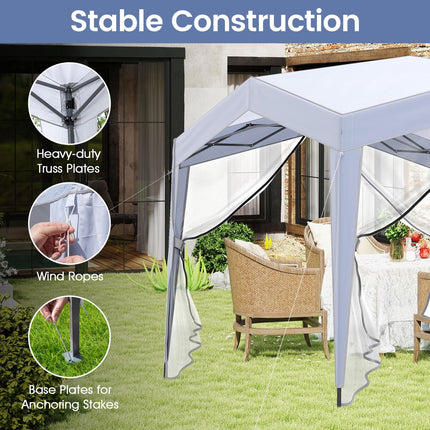Goplus 10 x 10 FT Outdoor Pop up Canopy Tent with Sidewalls & Netting Removable