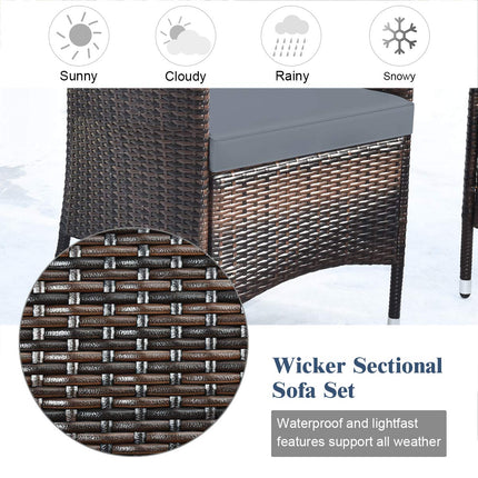 Goplus 4-Piece Rattan Patio Set