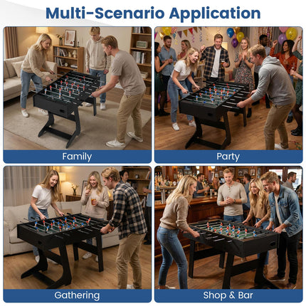 Goplus 48inch Full Competition Size Freestanding Soccer Game Table with 22 Players & 2 Balls