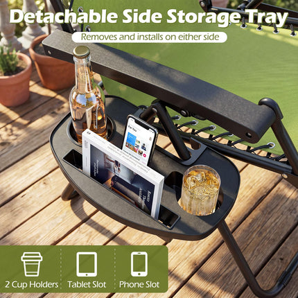 Goplus Zero Gravity Chairs Set of 1/2 Portable Patio Recliners