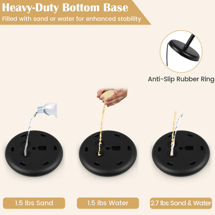 Goplus 8.5 x 11 Inch Height Adjustable Floor Standing Poster Stand with Snap-Open Frame