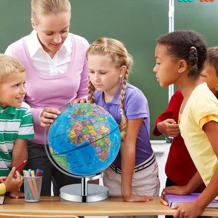 Goplus Illuminated Globes of The World with Stand w/Constellation Stars & LED Night Light