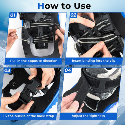 Goplus 25 Inches Snow Shoes for Men Women Youth Kids | Light Weight Aluminum Terrain Snowshoes