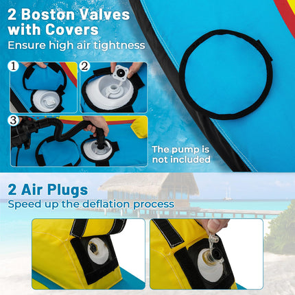 1-3 Riders Inflatable Boat Tube with Quick Connector Drainage
