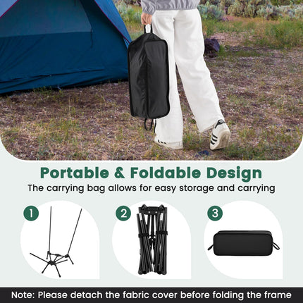 Goplus Portable High Back Camping Chairs | Lightweight Compact Collapsible Lawn Chairs