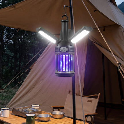 Goplus Outdoor Bug Zapper with Foldable Camping Lantern USB-C Rechargeable