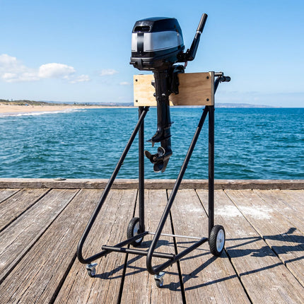 Goplus 330 LBS Boat Motor Stand Portable Outboard Engine Cart w/ 4 Rubber Casters