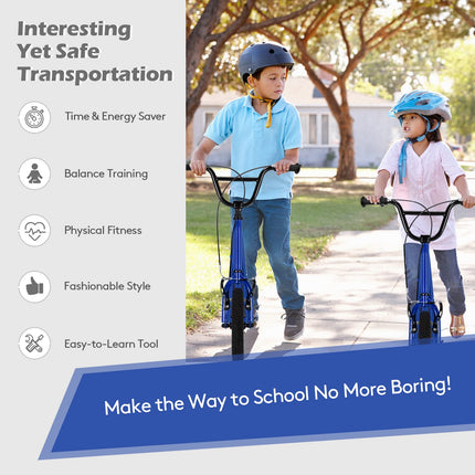 Youth Kick Scooter, Adults Kick Scooter W/ Carbon Steel Frame