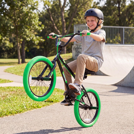 Goplus Freestyle BMX Bike 20" Trick Bicycle w/ 360 Degree Steering & 4 Pegs