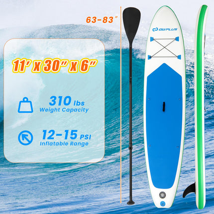 Goplus 11FT  Inflatable Stand Up Paddle Board with Waterproof Phone Bag