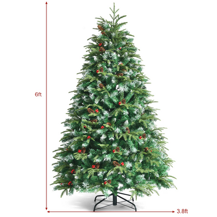 Goplus 5 ft / 6 FT Pre-Lit Artificial Christmas Tree - GoplusUS