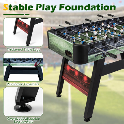 Goplus 54 Inch Full Size Foosball Table with 2 Balls 22 Players & Ergonomic Handles