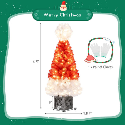 Goplus 4 FT Pre-Lit Christmas Tree for Entrances