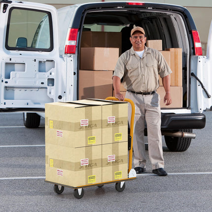 Goplus Folding Push Cart Dolly w/ 360° Swivel Wheels Spacious | 330 LBS Max Load