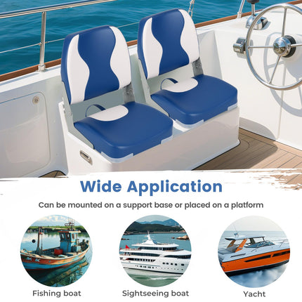 Goplus Waterproof Fishing Captain Boat Seats with Stainless Steel Screws