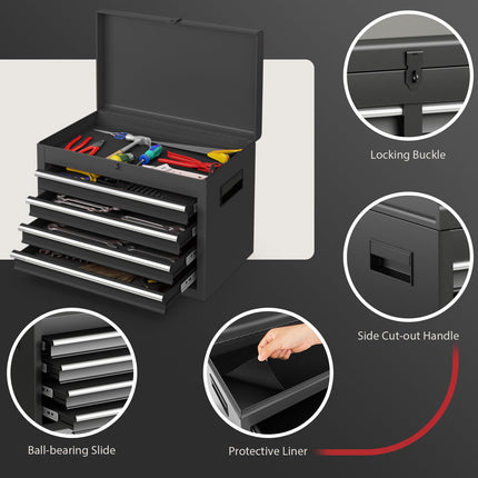 Goplus Tool Chest, 5-Drawer Rolling Tool Storage Cabinet with Detachable Top Tool Box