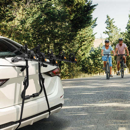Goplus 3-Bike Mounted Rack, Trunk Mount Bike Rack with Adjustable Length and Angle