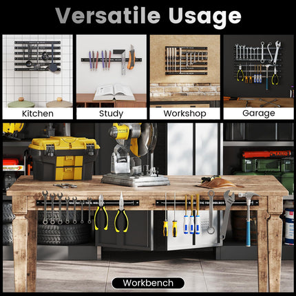 Goplus 6PCS 18" Magnetic Tool Holder, Wall Mounted 176LBS Capacity Magnetic Tool Organizer