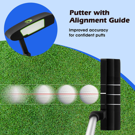 Goplus Right Hand Complete Golf Club Set for Men w/ Golf Stand Bag