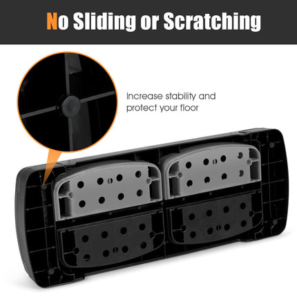 Goplus 31" Aerobic Exercise Stepper Deck, Adjustable Fitness Workout Step Platform Trainer with Risers - GoplusUS