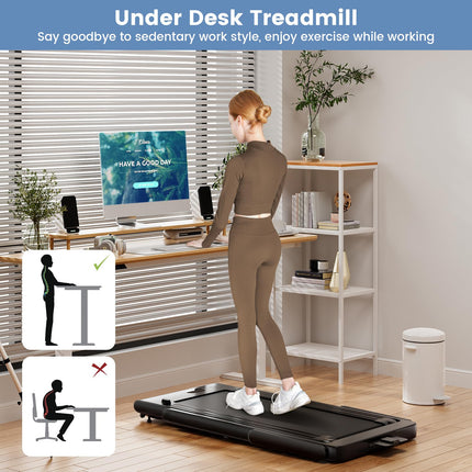 2.5HP Superfit Folding Treadmill with Touch Panel Control - Goplus