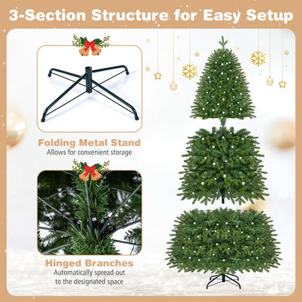 Goplus 6.3 FT Smart Pre-Lit Christmas Tree with 936 Branch Tips & 42 Lighting Modes