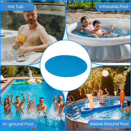 Goplus Round Pool Cover with Carrying Bag for In-Ground and Above-Ground Swimming Pools