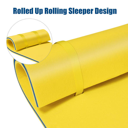Floating Water Pad Mat with Rolling Pillow Design