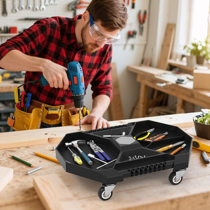 Goplus Automotive Rolling Tool Tray with 4 Swivel Casters (25 KG Weight Capacity)