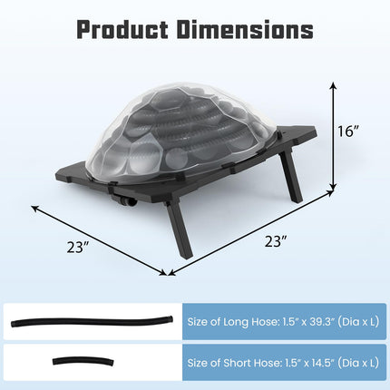 Goplus Solar Pool Heater Above Ground with Rotatable Hose Connectors and Foldable Legs