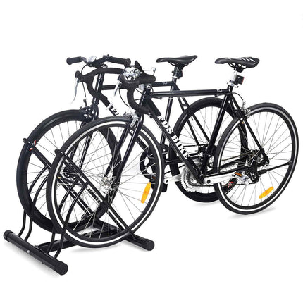 Two Bicycle Bike Stand Rack Cycling Rack Floor Storage Organizer