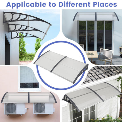 Goplus 80" x 40" Window Awning with Rain Snow Sunlight UV Protection