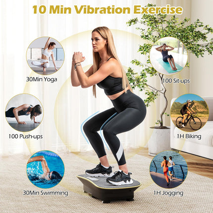 Goplus Vibration Plate Exercise Machine, Vibrating Platform for Lymphatic Drainage