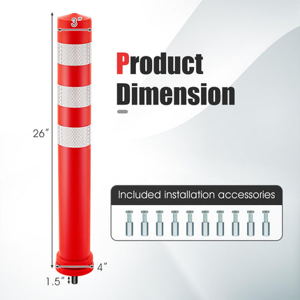 Goplus 10 Pack Traffic Delineator Posts