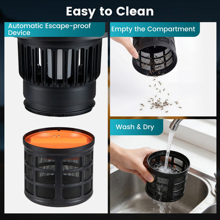 Goplus Outdoor Fly Trap with Light Rechargeable Electric Bug Catcher & Killer