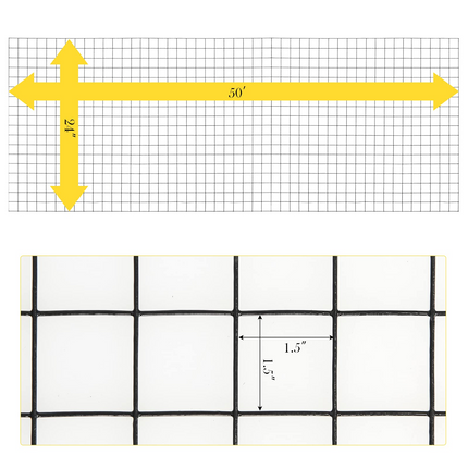 Goplus Hardware Cloth, 24 inch x 50 ft Black Vinyl Coated Welded Wire Mesh, Chicken Coop Wire Fence - GoplusUS
